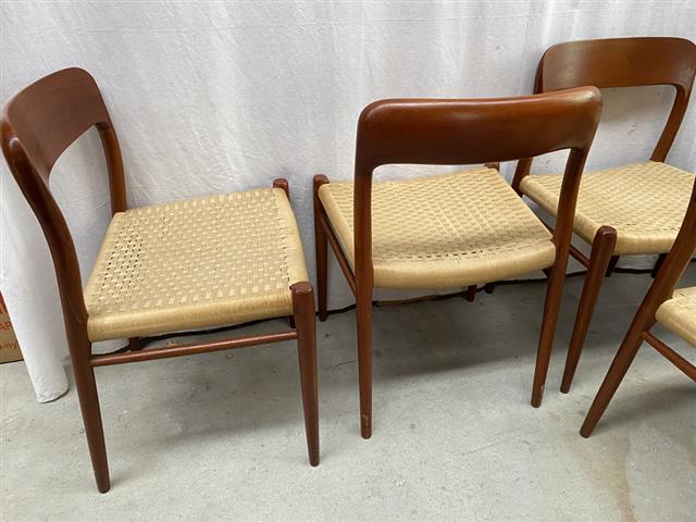 Sedie N.O. Moller vintage design danese anni 50 [j40090]