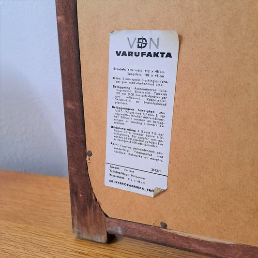 Specchio vintage design svedese originale anni 50 | 68j-37083