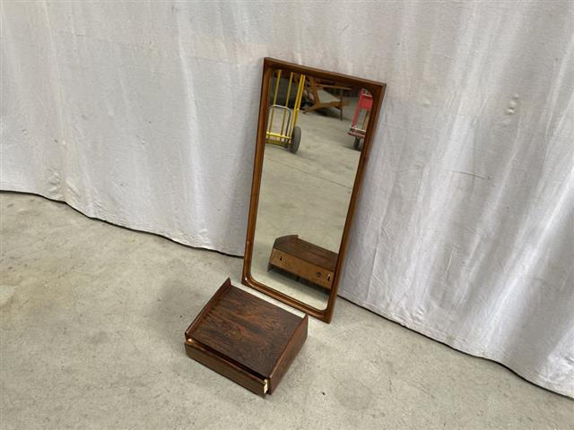 Specchio con base vintage design danese anni 50 [j39877]
