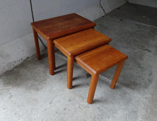 Tavolini tris design danese vintage anni 50 [jal36852]