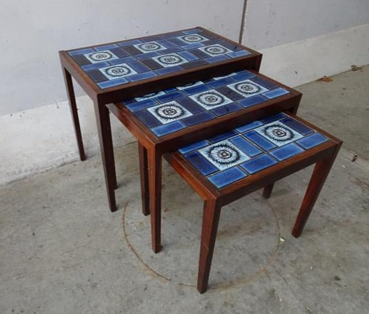 Tavolini tris design danese vintage anni 50 [j38008]