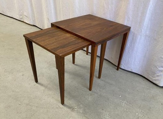 Tavolini coppia Jorgen C. Nielsen design danese vintage anni 50 [j39493]