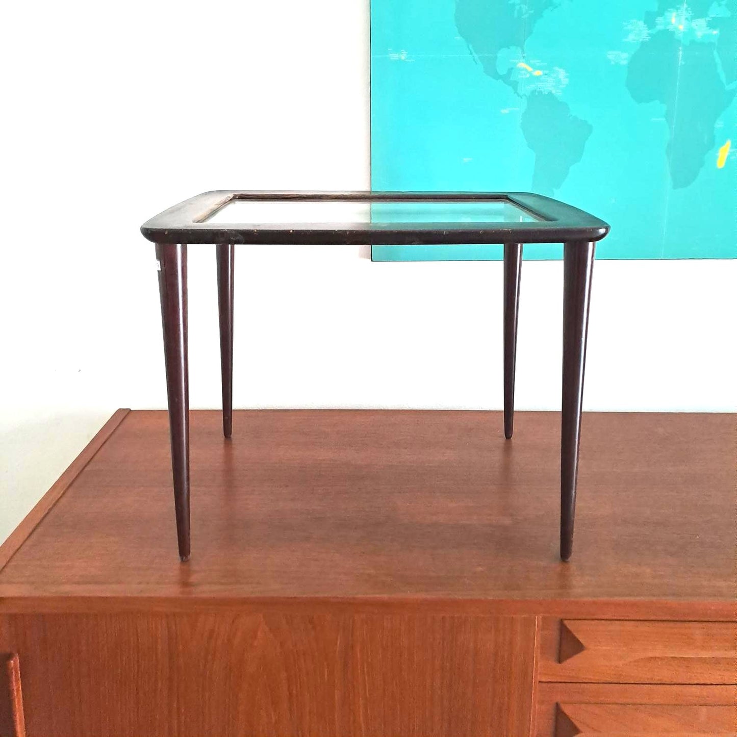 Tavolino piano in vetro vintage design anni 50 [tb-px]